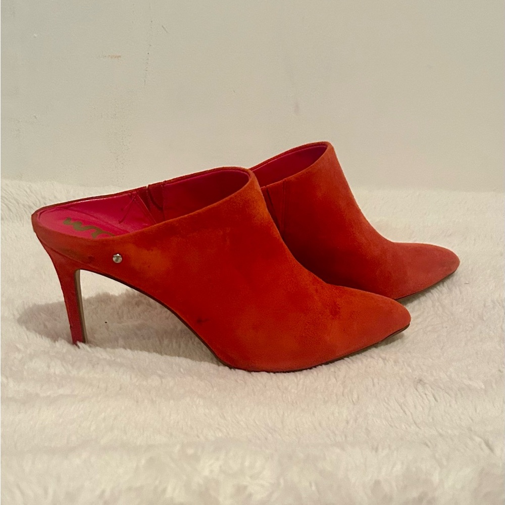 Sam Edelman Red Suede Mules